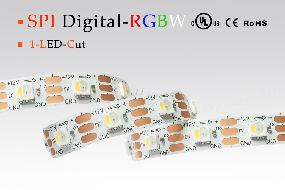RGBW Digital LED Strips With Chip in LEDs